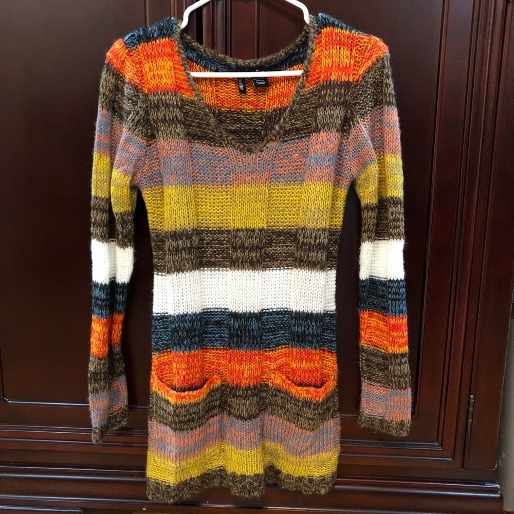 Long length tunic sweater